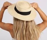Chapeau canotier en paille Feel The Breeze